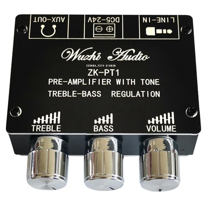 Picture of Bluetooth 5.0 Decoder Board Dual Channel Stereo Low Noise High and Low Tone Pre- Amplifier Board ZK-PT1 (Black)