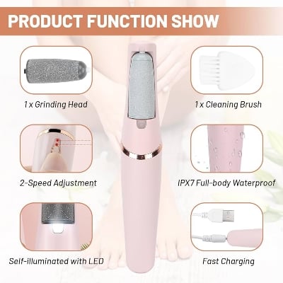 Picture of Electric Foot Callus Removers Rechargeable, Portable Electronic Foot File Pedicure Tools (Multicolor)