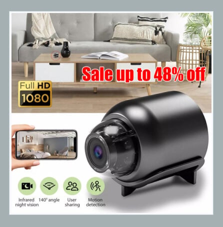 Picture of X5 HD Mini Camera WiFi Baby Monitor Indoor Safety Security Surveillance Camcorder IP Cam Audio Video Recorder (Black)