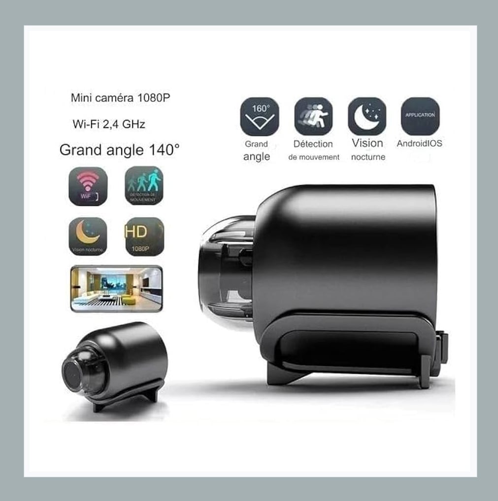Picture of X5 HD Mini Camera WiFi Baby Monitor Indoor Safety Security Surveillance Camcorder IP Cam Audio Video Recorder (Black)