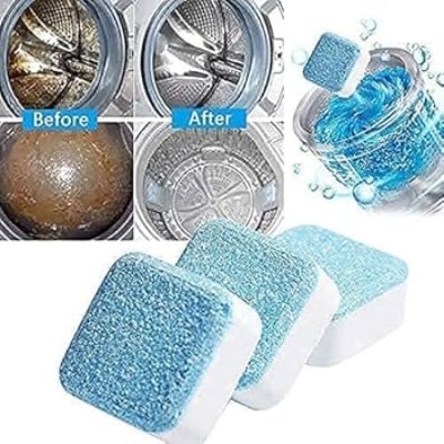 Picture of 12 Tabs Washing Machine Mini Vacuum Cleaner Tablets Washing Machine Cleaning Descaling Detergent Vibrant Board Cleaning Products 