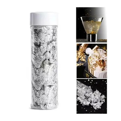 Picture of SIlver  Edible Paper (Tobok) Cake Decoration Topping -Silver