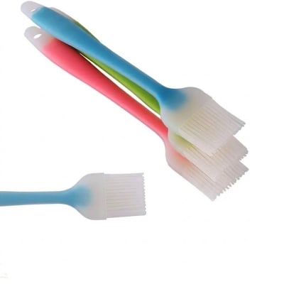 Picture of Silicone Oil Brush 1 pieces Baking Cooking BBQ Brush Oil Brush Clear Handle Kitchen Tools Reposteria Hot Dropshipping easy to use with silicone baking and cooking brushing -Multicolor