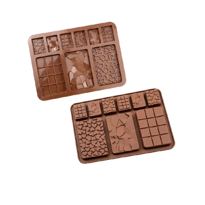 Picture of 9 Cavity Silicon Mould Chocolate Baking Tool -Multicolor