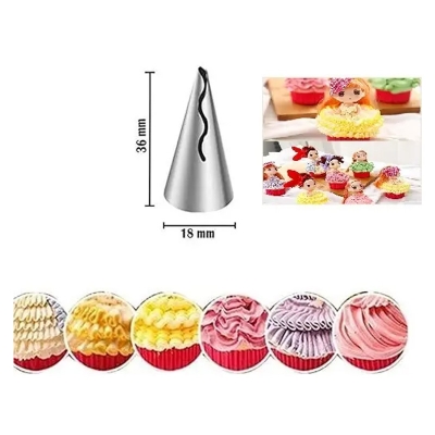 Picture of Pleated skirt cream decorating nozzle -Silver