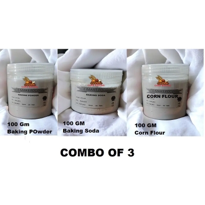 Picture of Baking powder 100 Gm + Baking Soda 100 Gm + Corn Flour 100 GM Combo Of 3