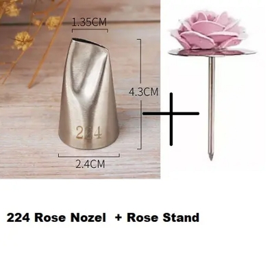 Picture of Rose Nozel 224 Numbering + Rose stand -Silver