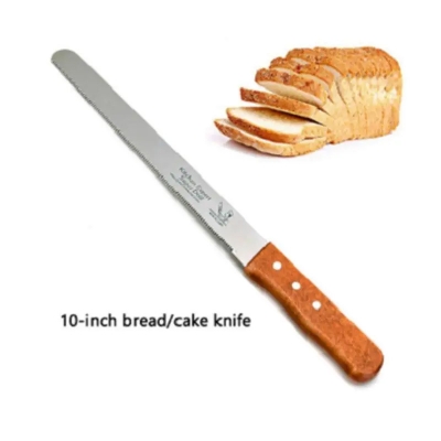 Picture of কেক এবং রুটির কাটার-কাঠের 10 "সাইজ - kitchen accessories 10" bread / Cake Cutter -Silver