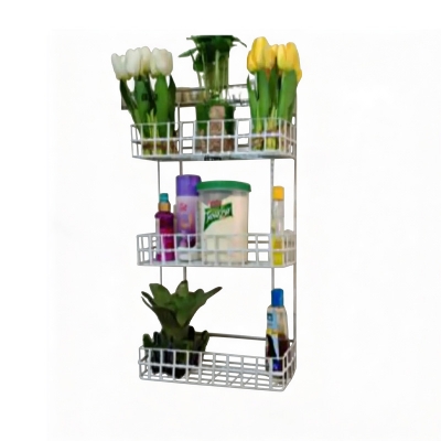 Picture of Buy 1 Get 1 Free Square 3 Layer Hanging Wall Storage Organizer Self / Rack -White