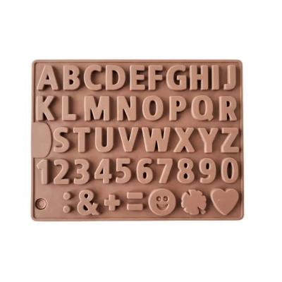 Picture of Silicon ABC 123  Alphabet Numbers Shapes Silicone Chocolate Mould -Multicolor