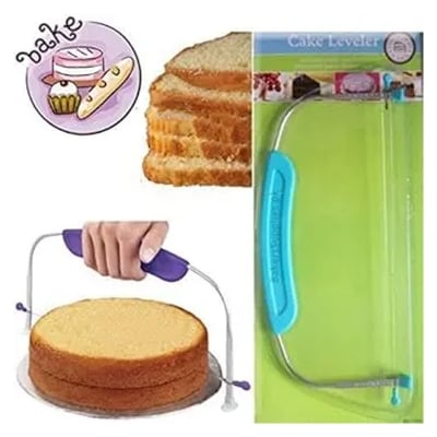 Picture of Cake Premium Slicer with Adjustable Wire Cake Layer Cutter Sponge Cake Leveler Toast Bread Wire Slicer Baking Tool -Ice Cream Stick -Multicolor