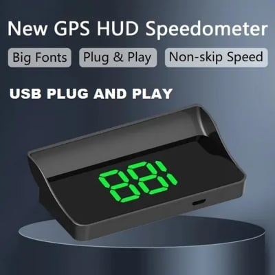 Picture of Digital G-P-S Speedometer HUD Projector: Large Font LED Display, Car Windshield KMH Detector, Smart Head Up Display
