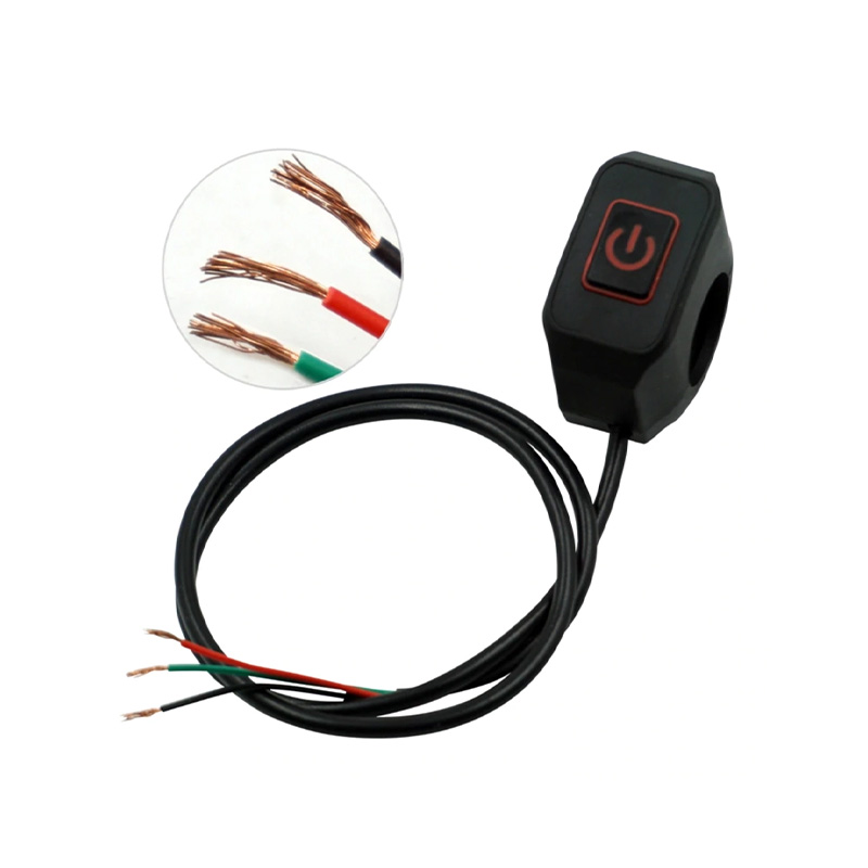Picture of New On/Off Switch 7/8'' Motorcycle Handlebar Switch Momentary Button For Electric Star Kill Waterproof Control Switch Button With Led Light