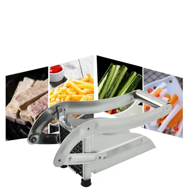 Picture of Potato Chipper Machine,(S)Pink Pari Stainless Steel Potato Chipper With 2 Blades Machine Maker Slicer,Tainless Steel Potato Chipper With 2 Blades, Easy Home Made French Fries Machine Chips Cutter, Salad Vegetable & Potato Chipper. - Vegetable Cutter (Silver)