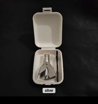 Picture of Nose hair trimmer for men Nose Manual Trimmer Mini Nose Trimmer with box (Silver)