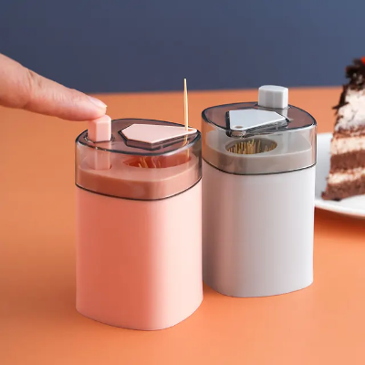 Picture of Toothpick Dispenser Eject Automatic Tooth Pick Holder Dispenser (Multicolor)
