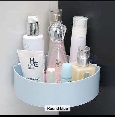 Picture of 1 pcs - bathroom corner shelf (Round blue)
