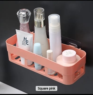 Picture of 1 pcs - bathroom corner shelf (Square pink)