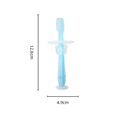 Picture of Full Silicone Baby Hand brush Children's silica gel three dimensional body milk for training, toothbrush, safe silicone brush soft-bristled / Teether CN-1pcs 