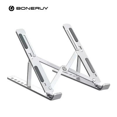 Picture of Laptop Stand Creative Folding Storage Bracket for 10-17 Inch Tablet Notebook Laptop Aluminum Alloy - Laptop Table - Laptop Table (Silver)