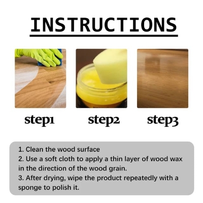 Picture of Beewax Wood Polish Polisher Polishing Compound Wax Floor Seasoning Furniture Polish-2pcs 