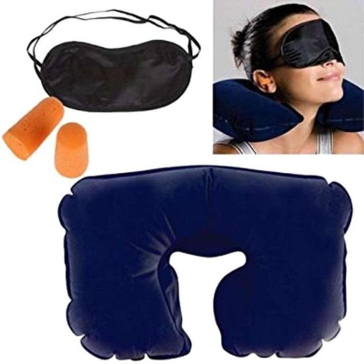 Picture of 3 In 1 Travel Selection - Multicolor (Neck Pillow, Eye Cover, Earplug) (Multicolor)