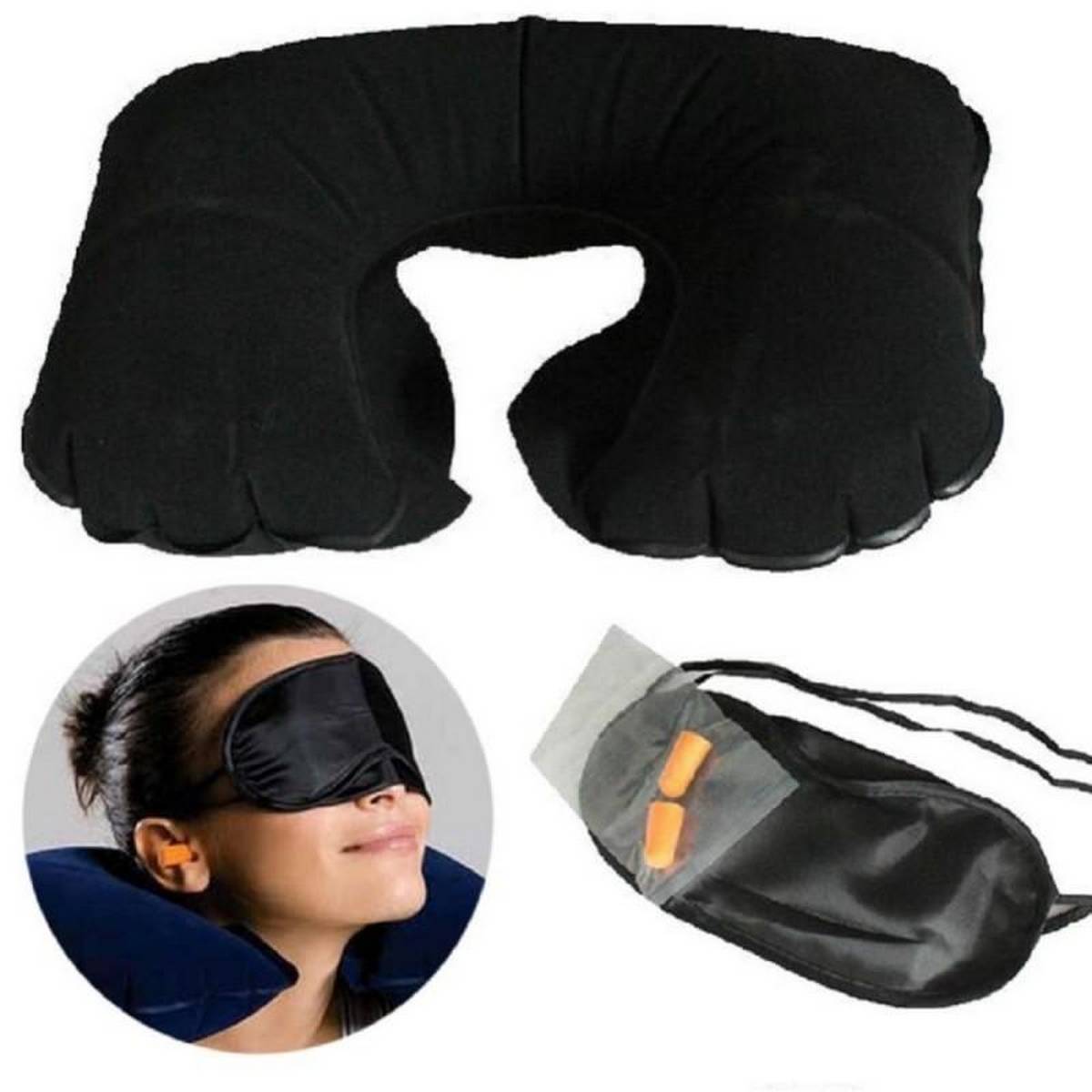 Picture of 3 In 1 Travel Selection - Multicolor (Neck Pillow, Eye Cover, Earplug) (Multicolor)