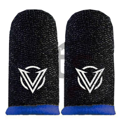 Picture of 2 Pair(4 Pcs) Breathable PUBG Mobile Finger Sleeve / Sweatproof Gloves for PUBG Mobile Gaming - Black / Finger Grip For Gaming / PUBG Finger Sleeves / PUBG Finger Gloves / PUBG Finger Cover / PUBG Finger Grip / Free Fire Fiinger Sleeves 