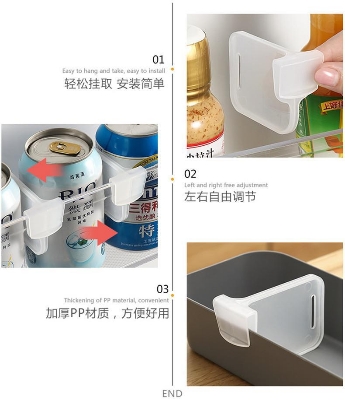 Picture of Telescopic Divider Kitchen Refrigerator Small Items Food Storage Partition Free Adjustment Snap-on Grid Clip (5 pce)