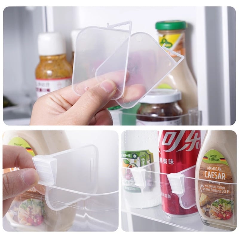 Picture of Telescopic Divider Kitchen Refrigerator Small Items Food Storage Partition Free Adjustment Snap-on Grid Clip (10 pce)
