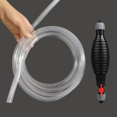 Picture of 2 mitar Oil Extractor Hand Pump Portable Hand Pump for Easy Liquid Transfer Fuel Diesel Oil Water Extractor with Flow Valve Ideal for Motorcycle Pvc Siphon Pump 