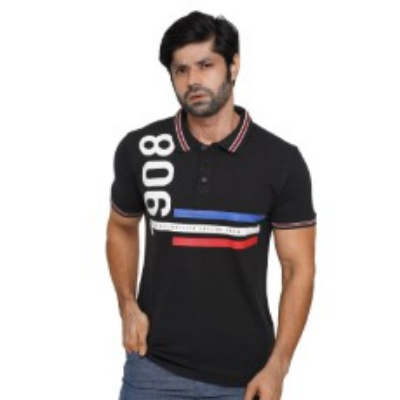 Picture of BLACK POLO SHIRTS LEISURE FOR MEN 8BE0683