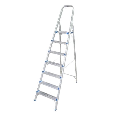 Picture of High Quality 7 Step Aluminium Folding Ladder, Ladder, Aluminium Ladder (Multipurpose Usable) -Silver