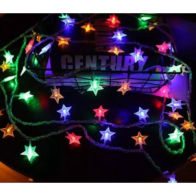 Picture of Decorative Fairy Lights For Wedding Party Home Garden Bedroom Outdoor Indoor Wall Decorations Lights Star Shape 28 Pcs - Room Decoration Light -Multicolor