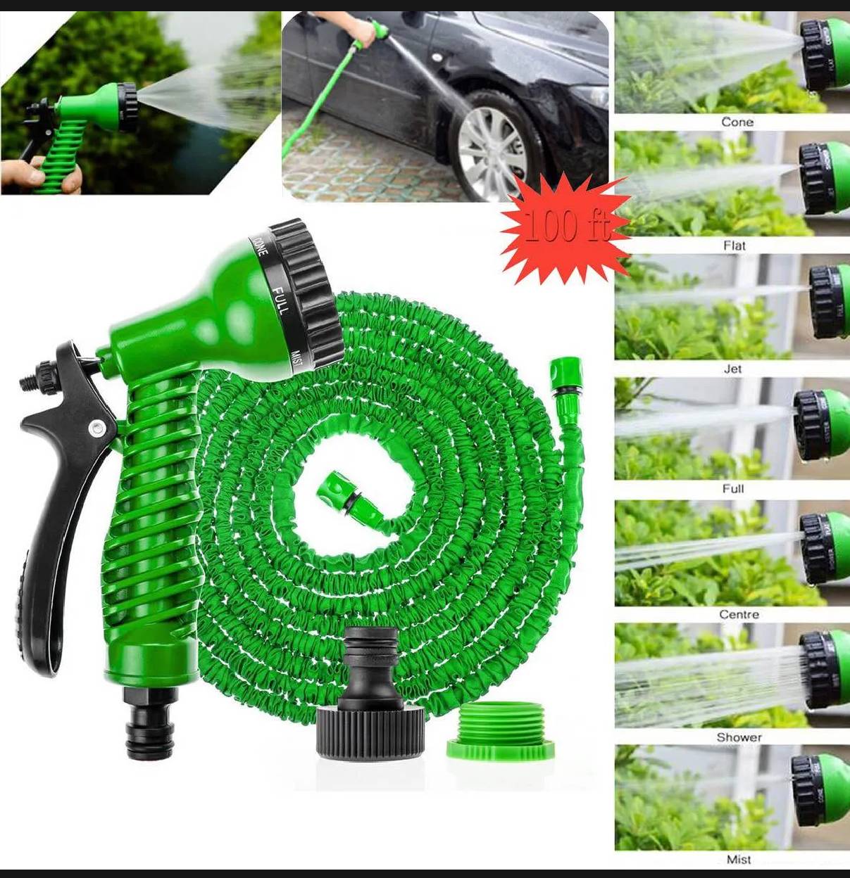 Picture of 100ft Expandable Magic Water Hose Pipe -Green