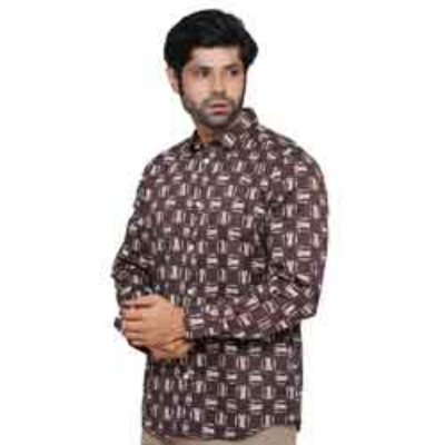 Picture of BROWN FULL-SLEEVE SHIRTS FOR MEN 8SE0488