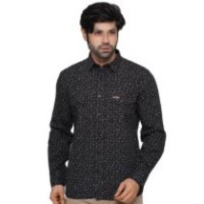 Picture of BLACK FULL-SLEEVE SHIRTS FOR MEN 8SE0609