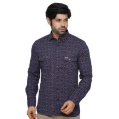 Picture of BLUE FULL-SLEEVE SHIRTS FOR MEN 8SE0907