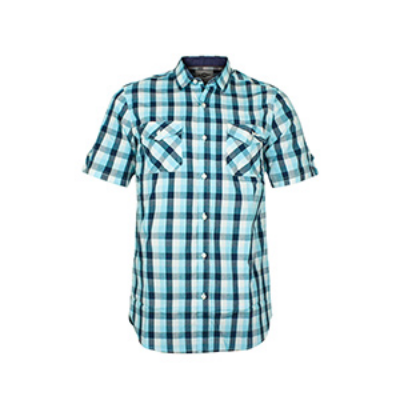 Picture of BLUE HALF-SLEEVE SHIRTS FOR MEN 8SE6Q02