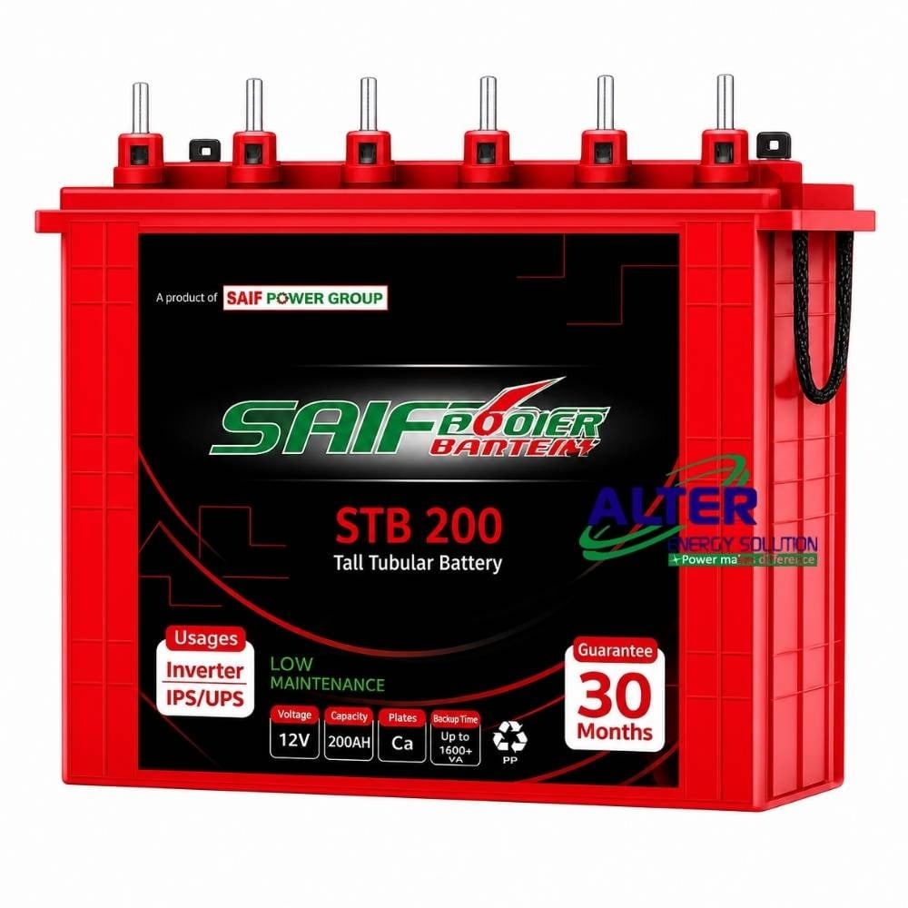 Picture of Saif Power STB-200AH Tall Tubular IPS/UPS & Solar Battery