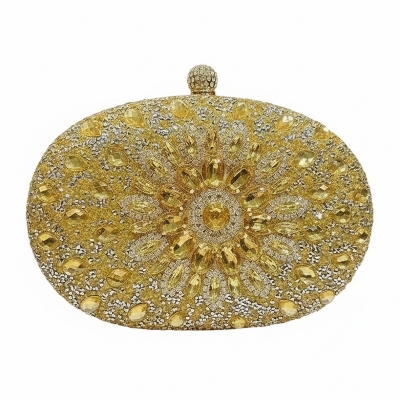 Picture of Luxury Crystal Clutch-Gold