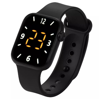 Picture of Fashionable Square LED Digital Fashion Watch LED Wrist Watch Black 