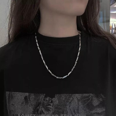 Picture of Titanium Stainless Steel Chain For Women Silver Adjustable