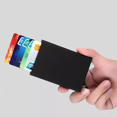 Picture of Aluminium Credit/Debit Card Holder Black 