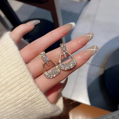 Picture of Korean Fashion Bag Shape Earrings For Women Rose Gold 