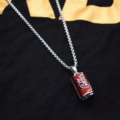 Picture of Styles Chain Hip-hop Jewelry Necklace Pendant Accessories Rapper Gift Silver Red 