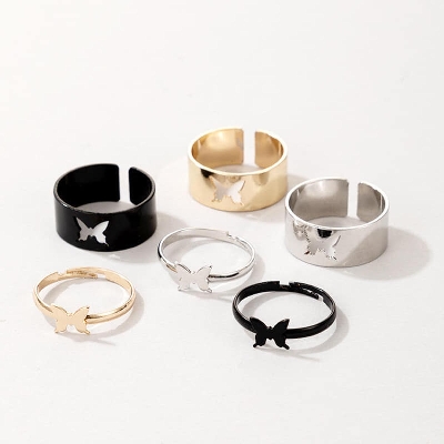 Picture of Stylish - Modern Vibe - Upscale Need - Unique Design Adjustable Couple Rings For Men Women-2Pcs - Sensible - Must Have - Designed - Urban Vibes  