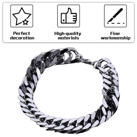 Picture of Stainless Steel Bracelet for Men Silver Adjustable