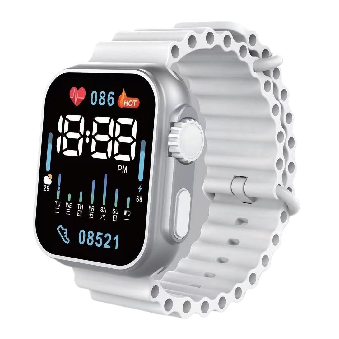 Picture of Black Square Dial Digital Watch  for Women  