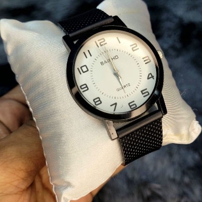 Picture of Black Belt Ladies Fashionable Wrist Watch Black 